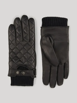 Skórzane rękawiczki w kolorze czarnym Joop