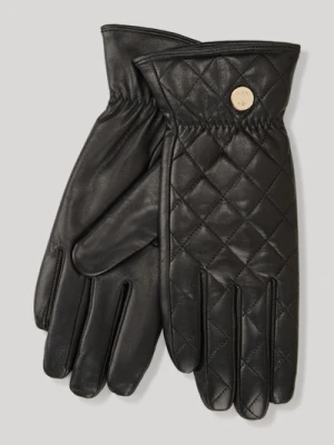 Skórzane rękawiczki w kolorze czarnym Joop