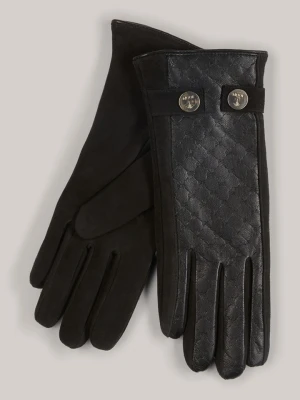 Skórzane rękawiczki w kolorze czarnym Joop