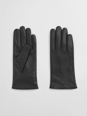 Skórzane rękawiczki z kaszmirową podszewką GANT