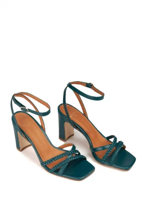 Anaki Skórzane sandały "Amparo" w kolorze zielonym rozmiar: 37