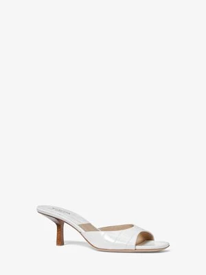 Skórzane sandały Anita z fakturą łuski krokodyla MICHAEL KORS COLLECTION