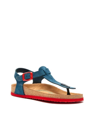 Comfortfusse Skórzane sandały w kolorze niebiesko-czerwonym rozmiar: 37