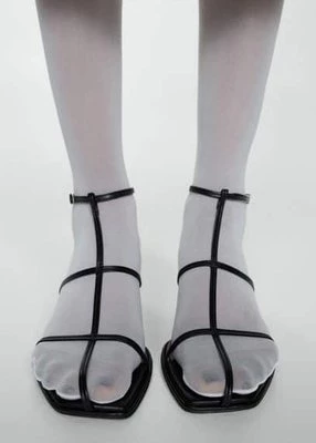 Skórzane sandały z pasków Mango