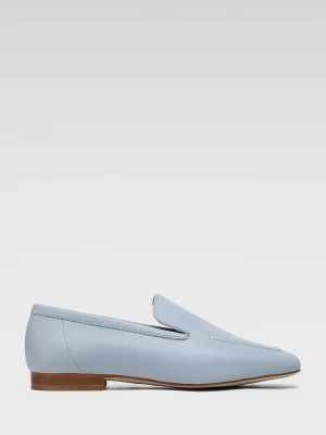 Gino Rossi Skórzane slippersy w kolorze jasnoniebieskim rozmiar: 38
