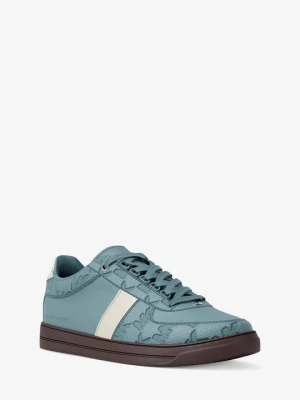 Skórzane sneakersy Brady z wytłoczonym logo Michael Kors CHAMBRAY (Niebieski)
