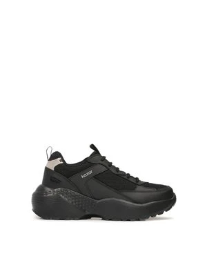 Skórzane sneakersy damskie na grubej podeszwie Kazar