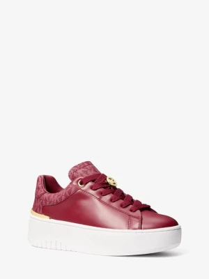 Skórzane sneakersy Dottie z charakterystycznym logo Michael Kors CIEMNOCZERWONY (Czerwony)