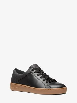Skórzane sneakersy Keaton z brokatem i wytłaczanym logo MICHAEL Michael Kors