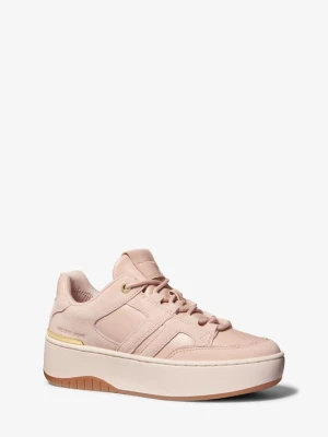Skórzane sneakersy Ryder na platformie Michael Kors ŁAGODNY RÓŻ (Różowy)