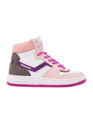 Skórzane sneakersy w kolorze jasnoróżowym Vingino