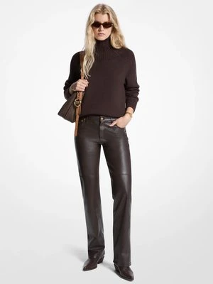 Skórzane spodnie o prostym kroju MICHAEL Michael Kors