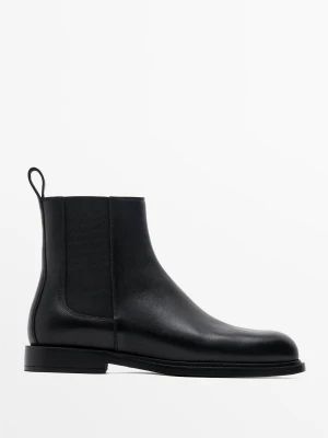 Skórzane Sztyblety - Czarny - Massimo Dutti - Male