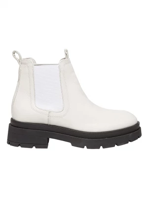 Marc O'Polo Shoes Skórzane sztyblety "Filippa 6A" w kolorze białym rozmiar: 39
