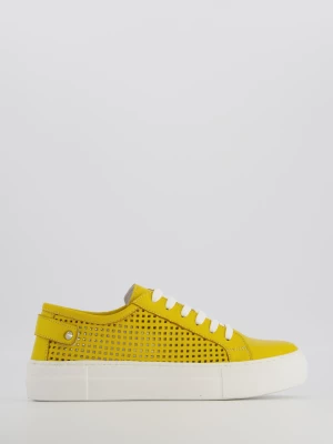 SKÓRZANE TRAMPKI DAMSKIE 369 YELLOW Venezia