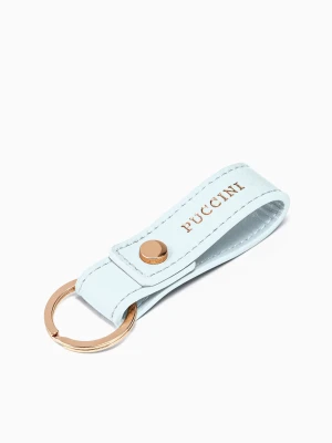 Skórzany brelok do kluczy niebieski Puccini