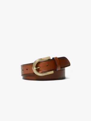 Skórzany pasek Cynthia Michael Kors BRĄZOWY (Brązowy)