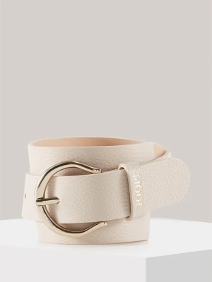 Skórzany pasek w kolorze kremowym Joop