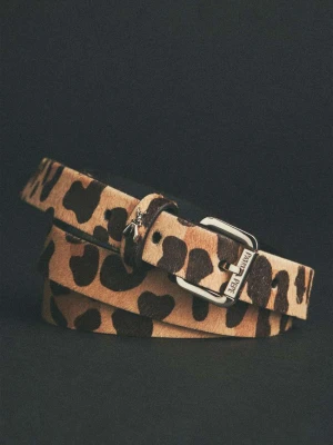 Skórzany pasek w panterkę PATRIZIA PEPE