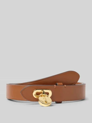 Skórzany pasek z klamrą zaciskową Lauren Ralph Lauren
