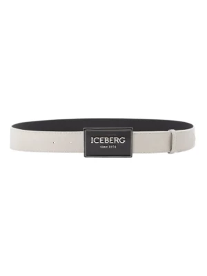 Skórzany Pasek z klamrą z logo Iceberg