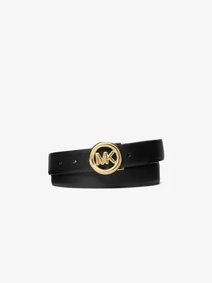 Skórzany pasek z logo Michael Kors CZARNY (Czarny)