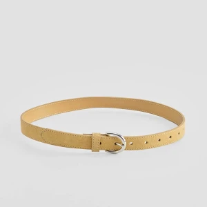 Skórzany pasek zamszowy jasnożółty House