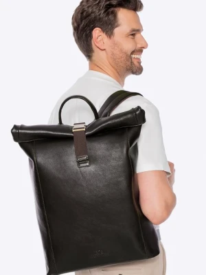 Skórzany plecak męski z miejscem na laptopa 16" brązowy Wittchen