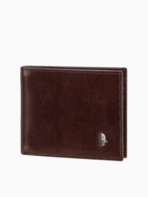 Skórzany portfel męski w kolorze brązowym Puccini