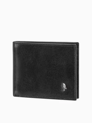 Skórzany portfel męski w kolorze czarnym Puccini