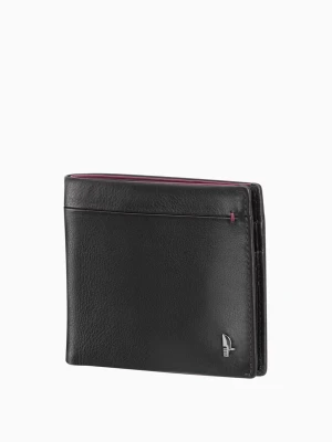 Skórzany portfel męski z miękkiej skóry nappa - czarny  Puccini