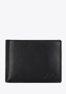 Skórzany portfel męski z panelem na karty czarny Wittchen