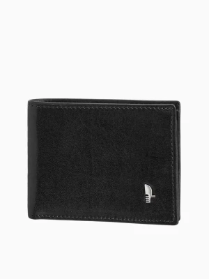 Skórzany portfel męski ze skóry naturalnej w kolorze czarnym Puccini