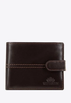 Skórzany portfel średni ciemny brąz Wittchen