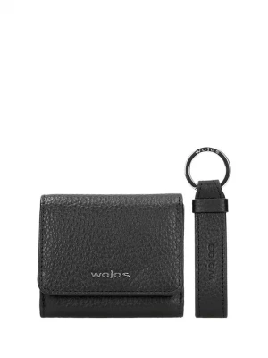 Wojas Skórzany portfel w kolorze czarnym - (S)9,5 x (W)9 x (G)2,5 cm rozmiar: onesize