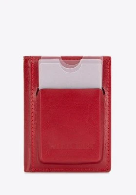 Skórzany portfel z etui na karty unisex czerwony Wittchen