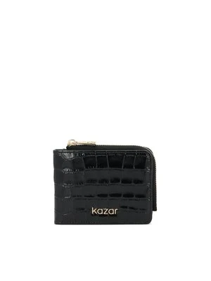 Skórzany portfel z tłoczeniem Kazar