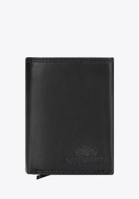 Skórzany portfel z wysuwaną przegrodą na karty czarny Wittchen