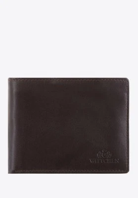 Skórzany średni portfel męski ciemny brąz Wittchen