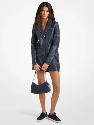 Skórzany żakiet o skróconym kroju z kontrastowym wykończeniem MICHAEL Michael Kors