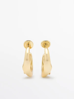 Skręcane Kolczyki Koła - Złoty - Massimo Dutti - Female