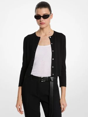 Skrócony kardigan z elastycznej wiskozy MICHAEL KORS COLLECTION
