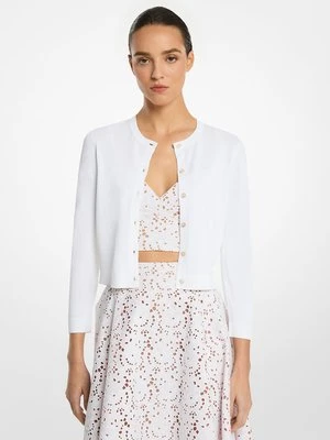 Skrócony kardigan z elastycznej wiskozy MICHAEL KORS COLLECTION