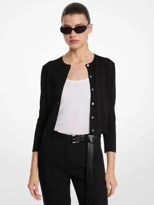 Skrócony kardigan z elastycznej wiskozy MICHAEL KORS COLLECTION