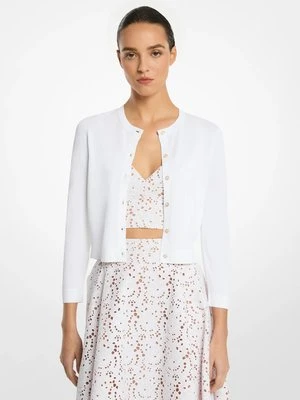 Skrócony kardigan z elastycznej wiskozy MICHAEL KORS COLLECTION