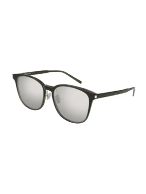 SL 199/K Slim Okulary - Szary Srebrny Saint Laurent