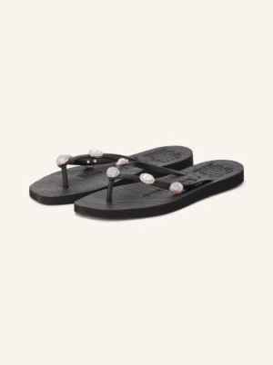 Sleepers Klapki Pearl Ibiza Z Kamyczkami schwarz