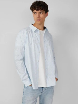 Slim fit: bawełniana koszula z nadrukiem na całej powierzchni s.Oliver niebieski