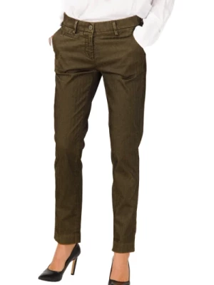 Slim-Fit Chinos w lesistym odcieniu herringbone Mason's