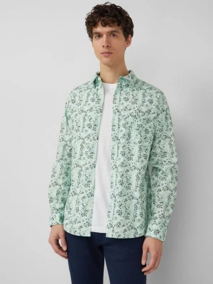 Slim fit: koszula z długim rękawem, nadrukiem na całej powierzchni i kołnierzykiem Kent s.Oliver